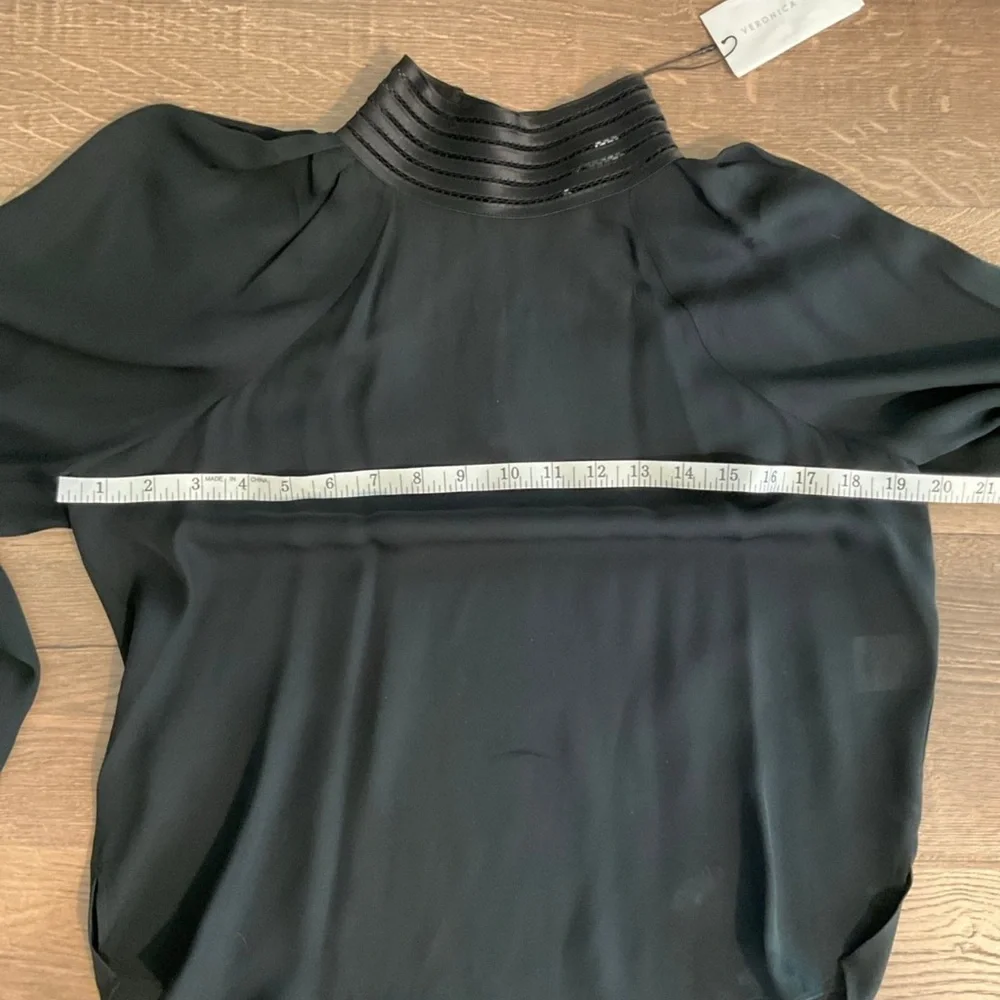 Veronica Beard Janvi black mock turtleneck blouse, 2 - Picture 7 of 10